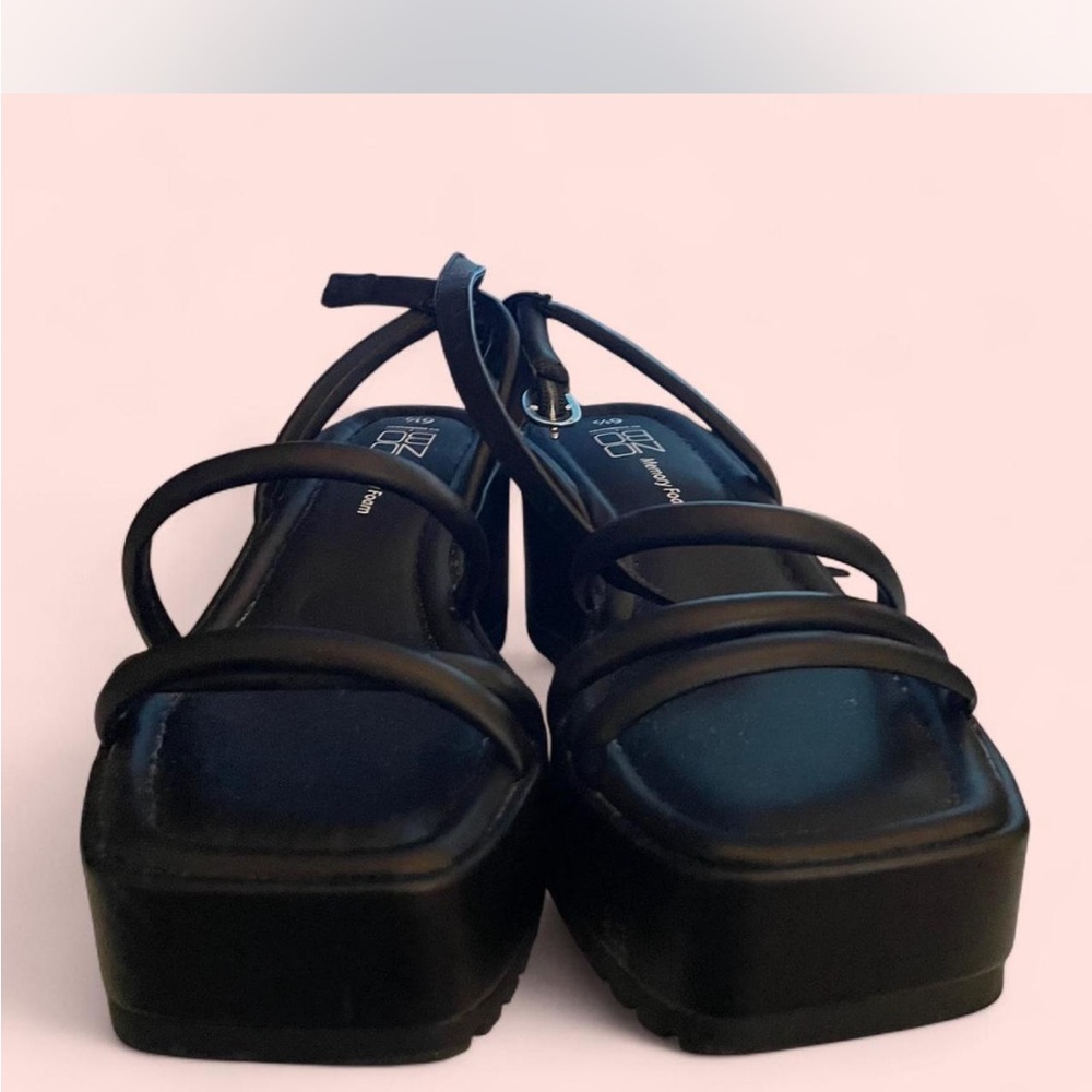 Elegant Black Platform Sandals